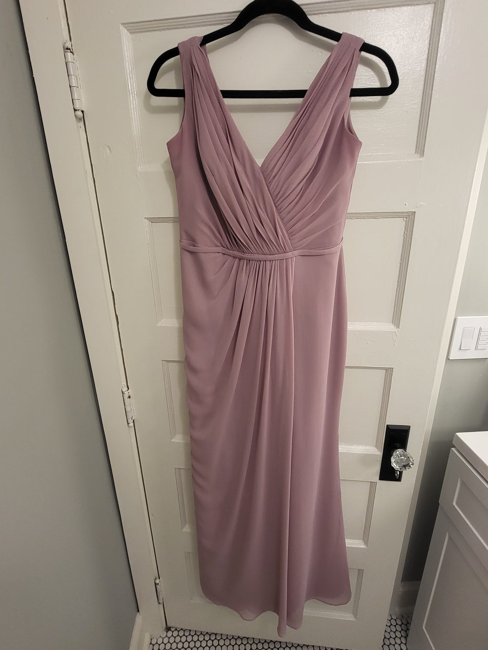 David's Bridal dusty rose dress